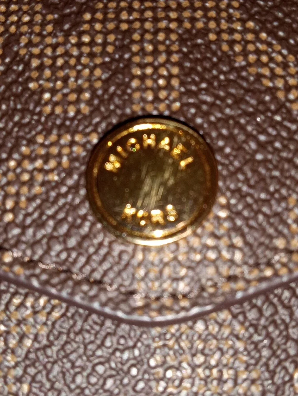 Michael Kors Jet Set Travel Luggage Coin Purse NWT Logo Pebble Signature Leather
